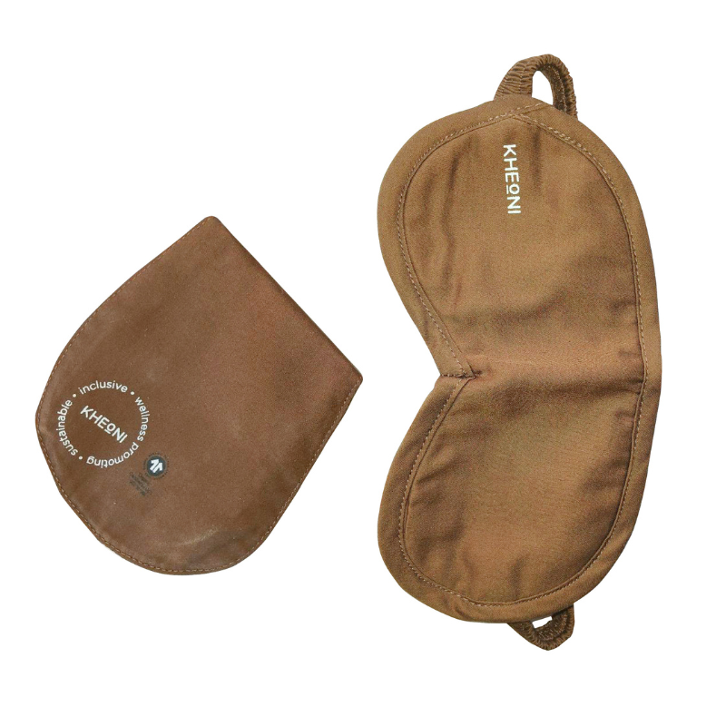 Brown Organic Cotton Eye Mask | For Sleep & Relaxation