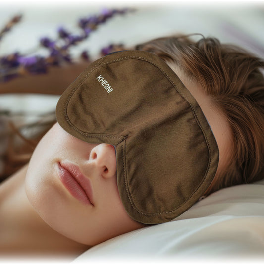 Brown Organic Cotton Eye Mask | For Sleep & Relaxation