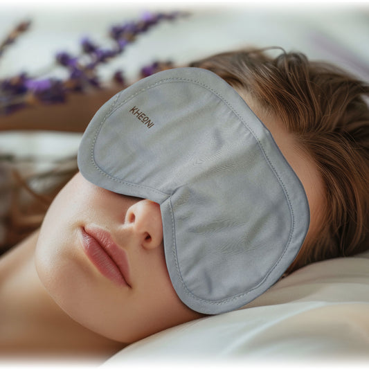 Light Blue Organic Cotton Eye Mask | For Sleep & Relaxation
