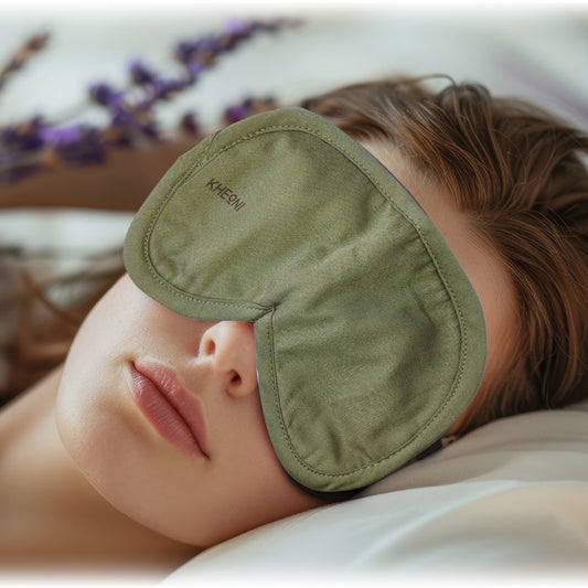 Light Green Organic Cotton Eye Mask | For Sleep & Relaxation