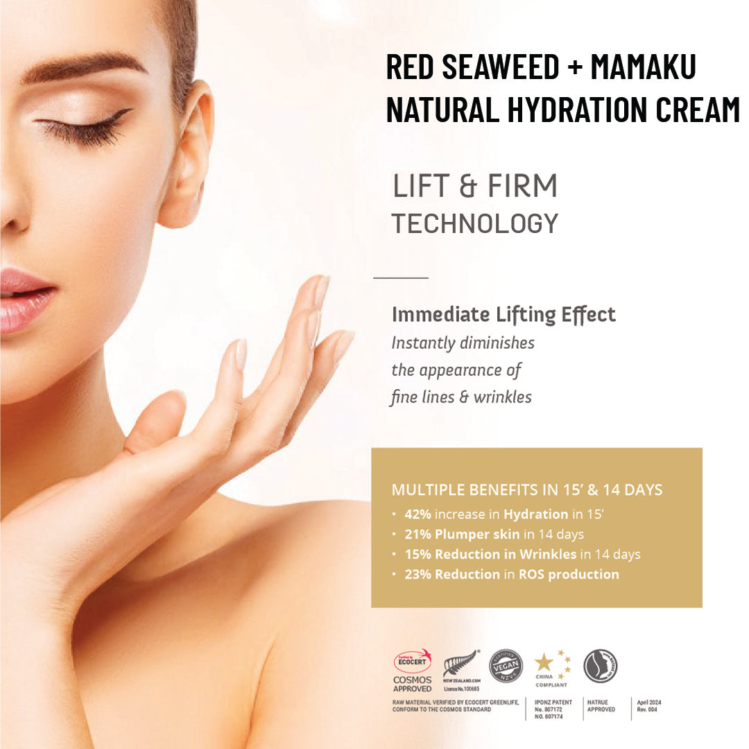 Red Seaweed + Mamaku Hydration Cream | Natural Face Cream for Glowing Skin
