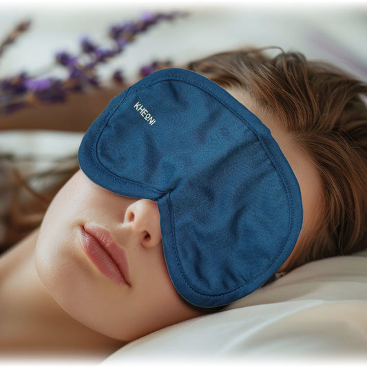 Ocean Blue Organic Cotton Eye Mask | For Sleep & Relaxation