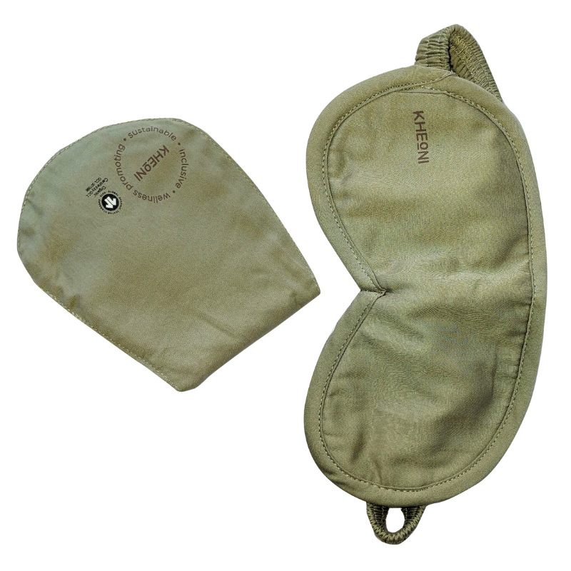 Light Green Organic Cotton Eye Mask | For Sleep & Relaxation