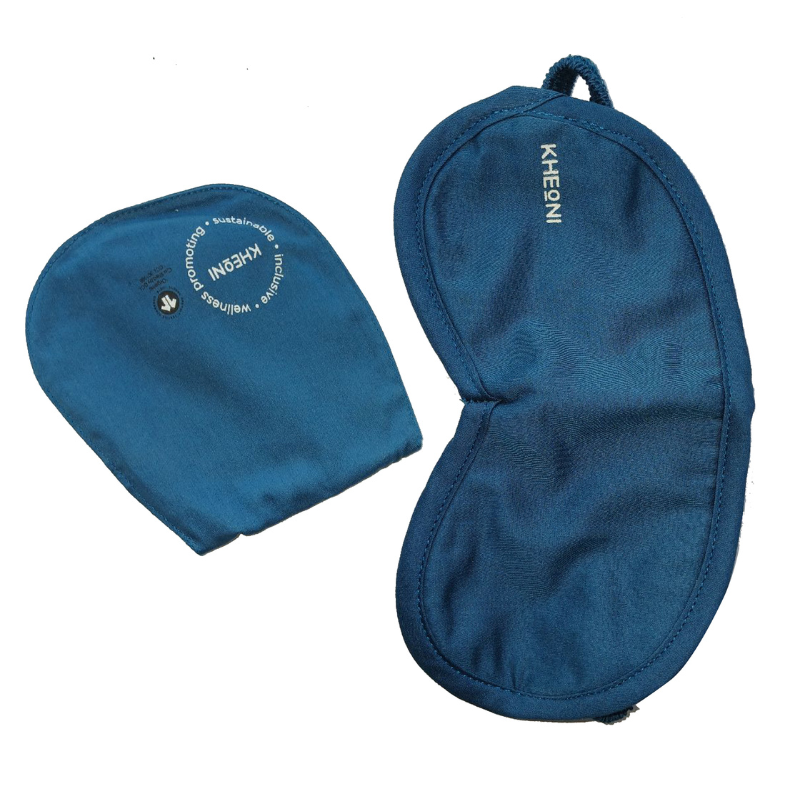 Ocean Blue Organic Cotton Eye Mask | For Sleep & Relaxation