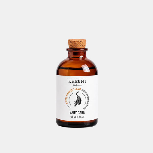 Natural Baby Massage Oil – Moisturizing Body Oil with Sweet Orange & Ylang Ylang