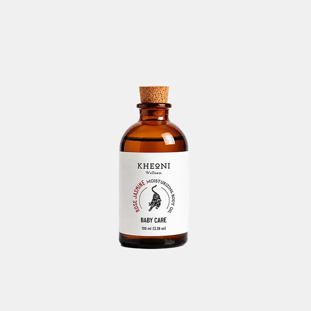 Natural Baby Massage Oil – Moisturizing Body Oil with Rose & Jasmine
