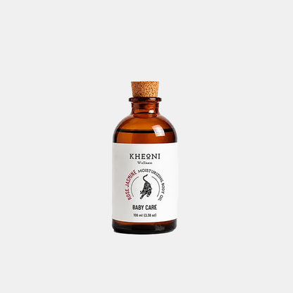 Natural Baby Massage Oil – Moisturizing Body Oil with Rose & Jasmine