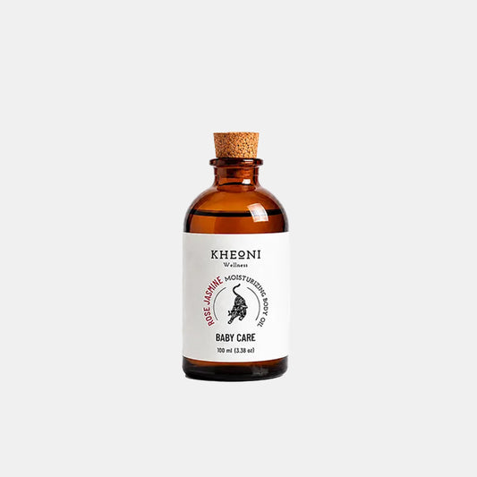 Natural Baby Massage Oil – Moisturizing Body Oil with Rose & Jasmine