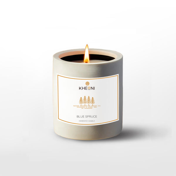 Cement Blue Spruce Candle
