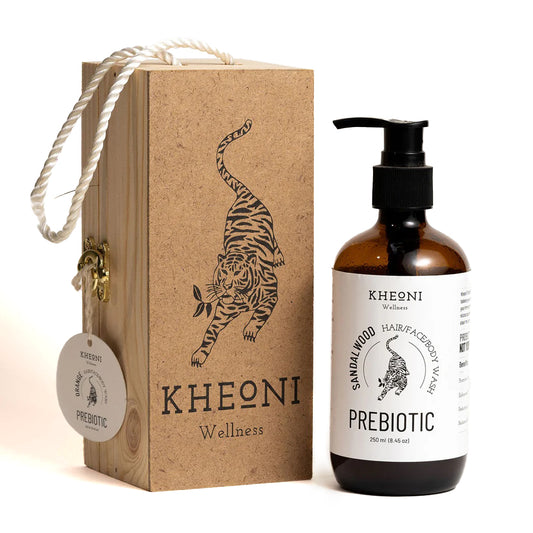Prebiotic Sandalwood | Herbal Shampoo for Hair Fall | 3-in-1 Hair, Face & Body Wash