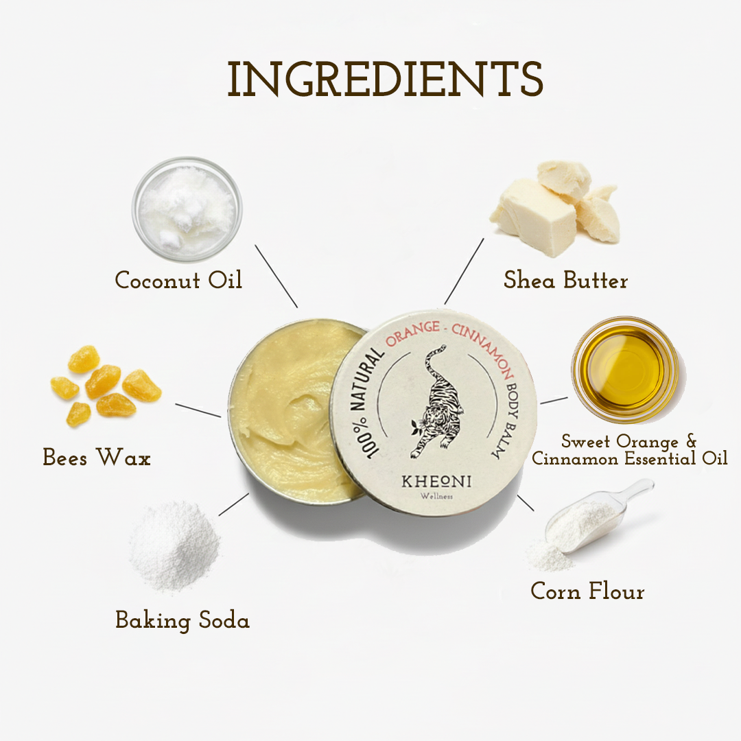 100% Natural Orange  - Cinnamaon Body Balm